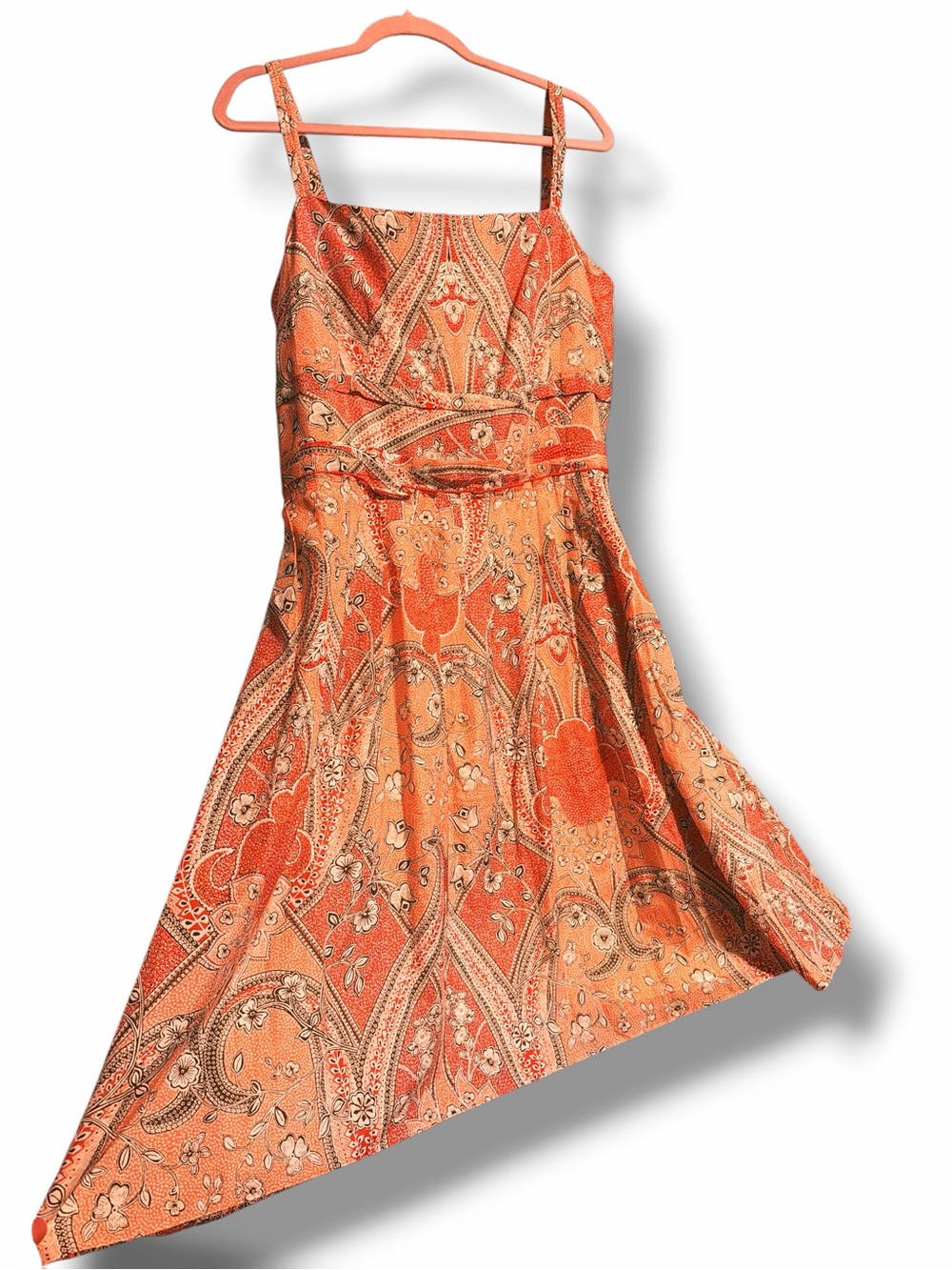 ANN TAYLOR Silk Blend Paisley Print Cami Dress | Size 16 - Picture 16 of 16